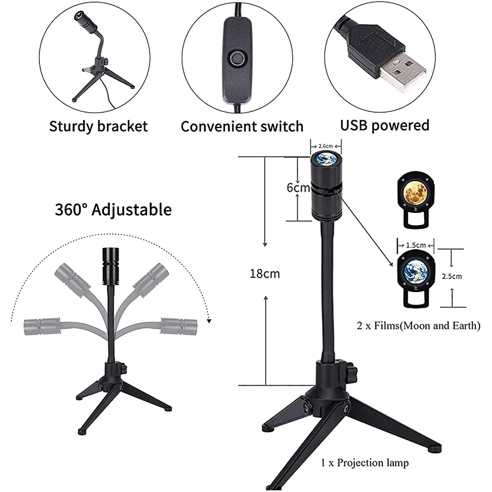 Earth Moon Projection Light