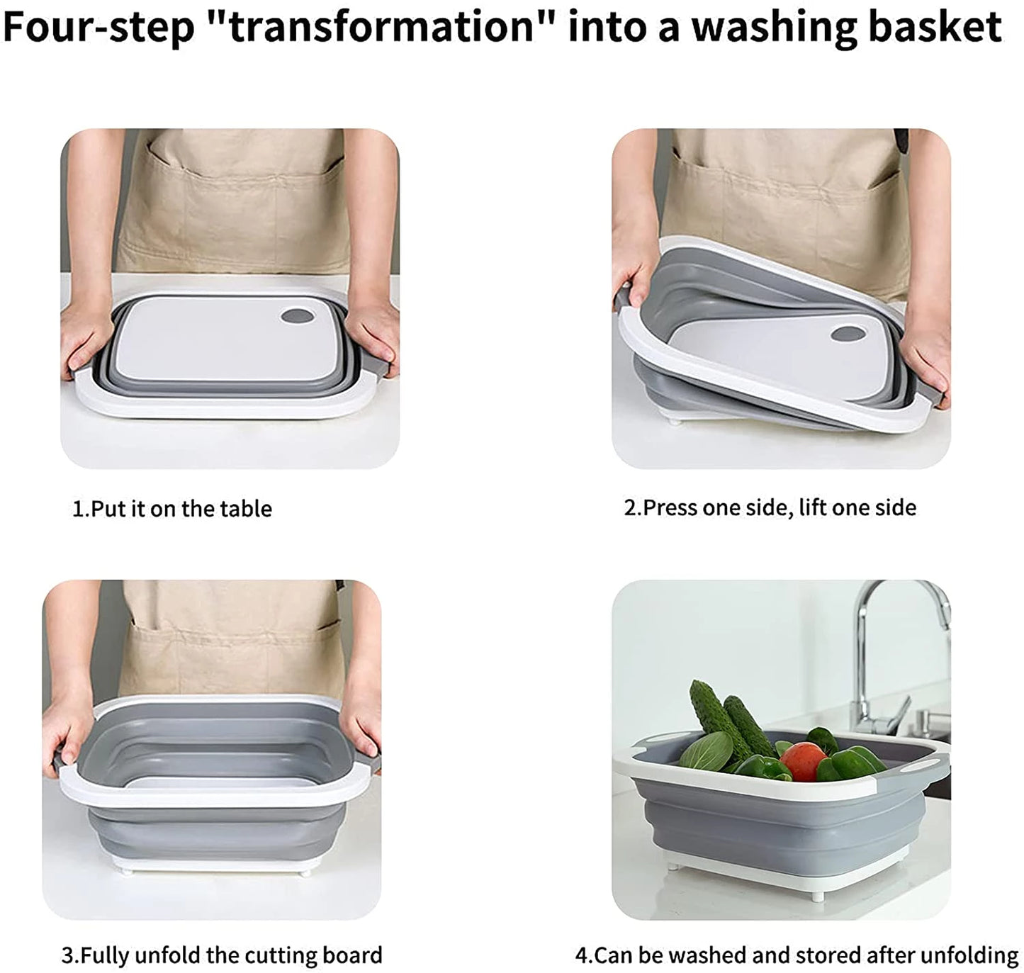 Multifunctional Foldable Cutting Board