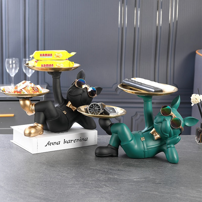 Your Stylish Butler - 100% Perfectly Emulated Statue of French Bulldog