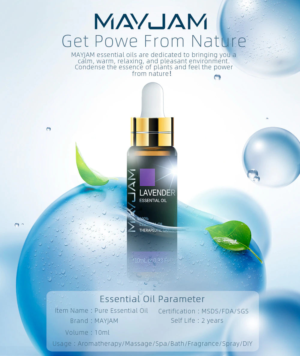 10ml Natural Plant Essential Oil for Humidifiers/ Diffusers