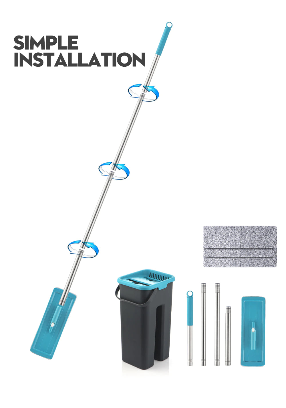 Squeeze Mop and Bucket Set